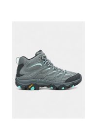 Buty turystyczne damskie Merrell Moab 3 Mid GTX. Kolor: zielony, wielokolorowy, szary. Materiał: skóra. Szerokość cholewki: normalna