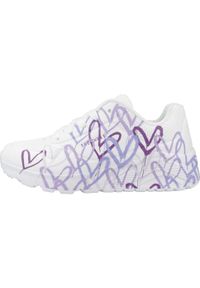 skechers - Tenisówki Skechers Model Uno Lite Kolor Biały. Kolor: biały, fioletowy, wielokolorowy. Materiał: syntetyk, tkanina, materiał