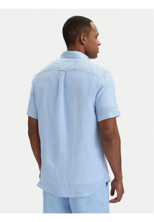 TOMMY HILFIGER - Tommy Hilfiger Koszula MW0MW41531 Niebieski jasny Regular Fit. Kolor: niebieski. Materiał: len