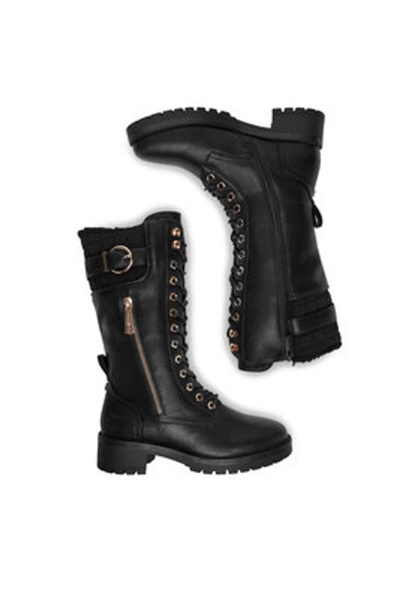 Beverly Hills Polo Club Kozaki CEO-WS17139-01 Czarny. Kolor: czarny. Materiał: materiał