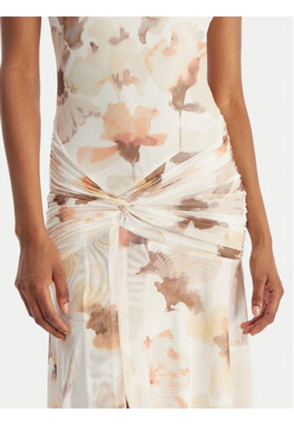 BARDOT - Bardot Sukienka wieczorowa Leanna 60373DB1 Écru Slim Fit. Materiał: syntetyk. Styl: wizytowy