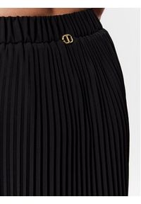 TwinSet - TWINSET Spódnica plisowana 231TT2022 Czarny Regular Fit. Kolor: czarny. Materiał: syntetyk