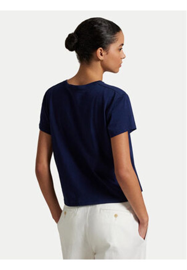 Polo Ralph Lauren T-Shirt 211965108001 Granatowy Regular Fit. Typ kołnierza: polo. Kolor: niebieski. Materiał: bawełna