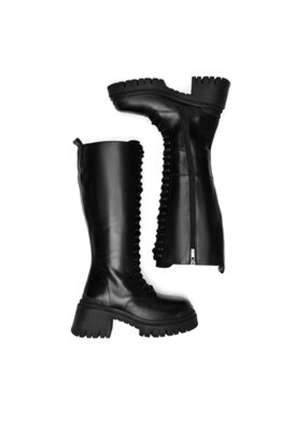 Badura Kozaki IRINA-01W2-001 Czarny. Kolor: czarny. Materiał: skóra