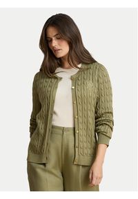 Lauren Ralph Lauren - LAUREN RALPH LAUREN Kardigan Cable 200P14040500 Zielony Regular Fit. Kolor: zielony. Materiał: bawełna #4
