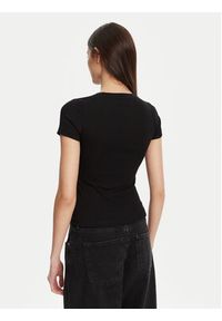 Guess Jeans T-Shirt W5YP37 KA0H1 Czarny Slim Fit. Kolor: czarny. Materiał: bawełna #3