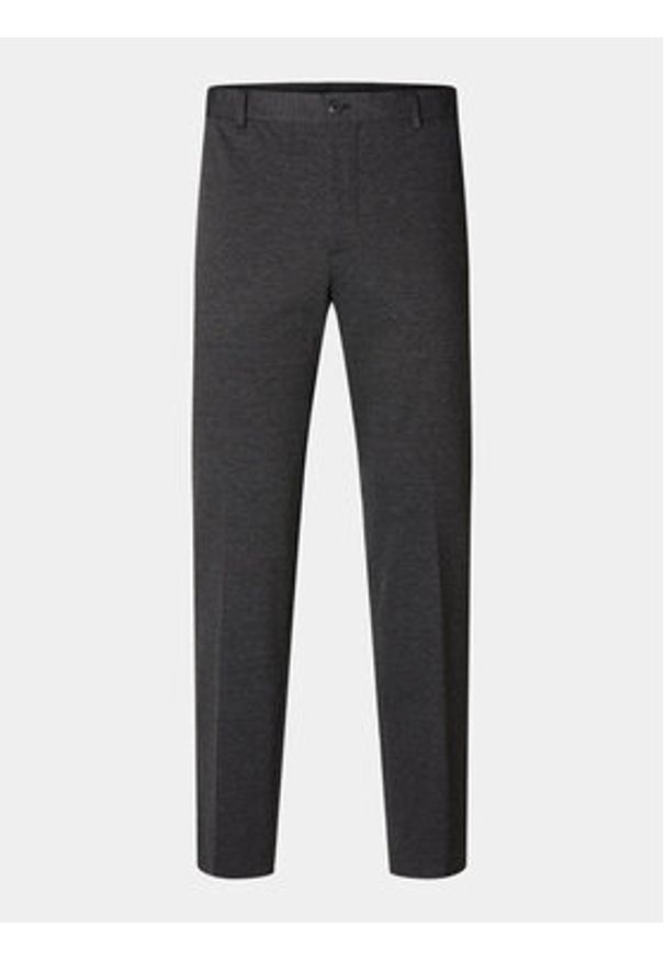 Selected Homme Spodnie materiałowe 16092651 Szary Slim Fit. Kolor: szary. Materiał: wiskoza