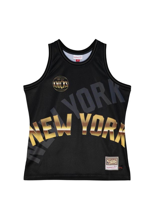 Mitchell & Ness - Tank top New York Knicks NBA Big Face 4.0 Fashion. Kolor: czarny. Długość rękawa: bez rękawów. Sport: koszykówka