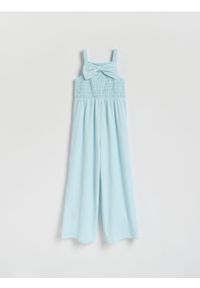 Reserved - Strukturalny kombinezon - jasnoturkusowy. Kolor: turkusowy. Materiał: dzianina #1