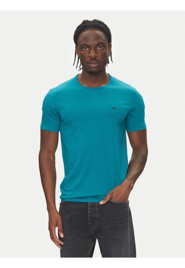 Emporio Armani Underwear Komplet 2 t-shirtów EM000391 AF10800 MB144 Kolorowy Regular Fit. Materiał: bawełna. Wzór: kolorowy