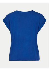 Vila T-Shirt Ellette 14059563 Niebieski Regular Fit. Kolor: niebieski. Materiał: satyna, syntetyk #5