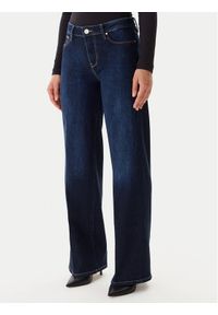 Guess Spodnie palazzo W5BA96 D4U54 Beżowy Wide Leg. Kolor: beżowy. Materiał: bawełna