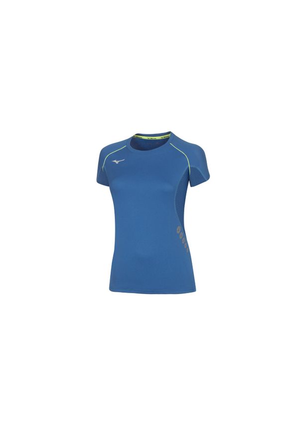 Premium T-shirt damski Mizuno JPN. Kolor: niebieski. Sport: bieganie, fitness