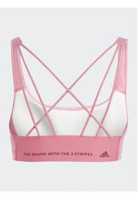 Adidas - adidas Biustonosz sportowy CoreFlow Medium-Support Bra HR9669 Różowy. Kolor: różowy. Materiał: syntetyk