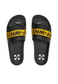 OFF-WHITE - Off-White Klapki OMIC001S21MAT0031018 Czarny. Kolor: czarny. Materiał: skóra