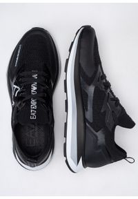 Sneakersy męskie czarne EA7 Emporio Armani X8X113 XK269 A120. Okazja: do pracy, na spacer, na co dzień. Kolor: czarny. Sport: turystyka piesza