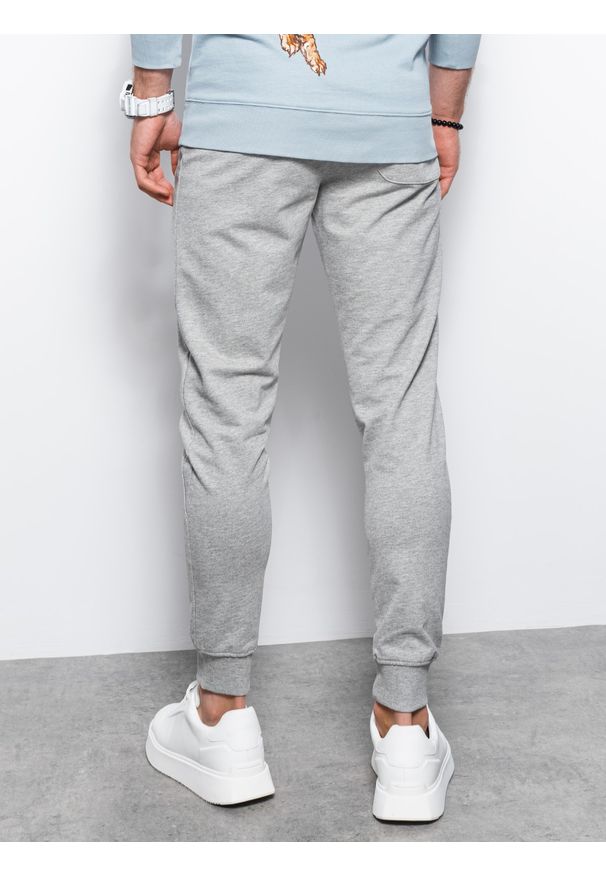 Szare spodnie Ombre Clothing melanż
