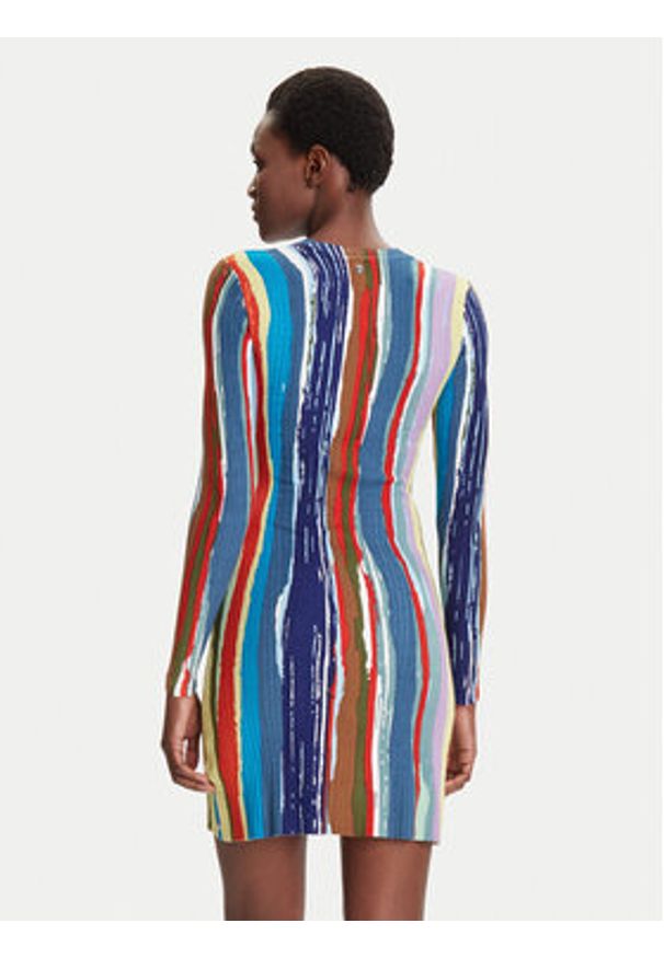 Desigual Sukienka codzienna Carla 25WWVF07 Kolorowy Slim Fit. Okazja: na co dzień. Materiał: syntetyk. Wzór: kolorowy. Typ sukienki: proste. Styl: casual