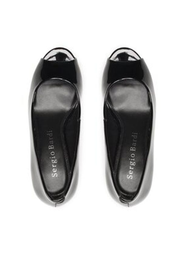 Sergio Bardi Czółenka WYL3346-1Z-SB Czarny. Kolor: czarny. Materiał: lakier, skóra