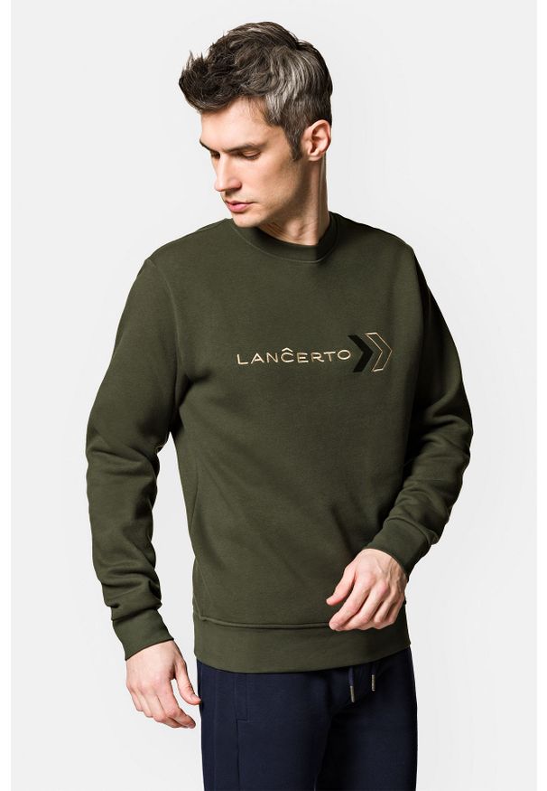 Lancerto - Bluza Zielona Bawełniana Brewer. Kolor: zielony. Materiał: bawełna