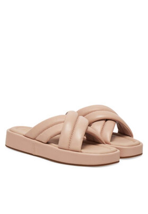 Clarks Klapki Alda Glide 26181185 Różowy. Kolor: różowy. Materiał: skóra