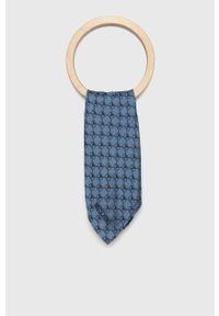 MOSCHINO - Moschino poszetka jedwabna kolor niebieski. Kolor: niebieski. Materiał: jedwab