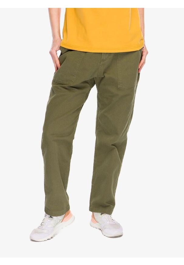 Spodnie bawełniane Gramicci Loose Tapered Ridge Pant. Kolor: zielony. Materiał: bawełna. Sport: turystyka piesza