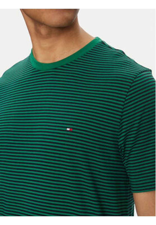 TOMMY HILFIGER - Tommy Hilfiger T-Shirt Ess Seasonal MW0MW39995 Zielony Regular Fit. Kolor: zielony. Materiał: bawełna