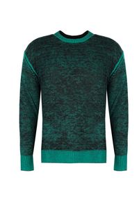 Diesel Sweter "K-Conf" | 00SIHD-OLASS / K-Conf Pullover | Mężczyzna | Czarny, Zielony. Okazja: na co dzień. Kolor: zielony, wielokolorowy, czarny. Materiał: wełna, poliamid. Styl: casual #1