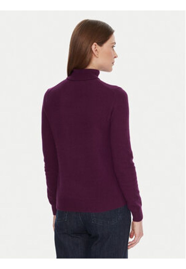 United Colors of Benetton - United Colors Of Benetton Golf 1002D2348 Fioletowy Regular Fit. Typ kołnierza: golf. Kolor: fioletowy. Materiał: wełna