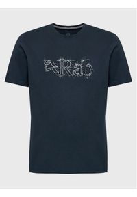 Rab T-Shirt Stance Stretch QCB-33-BE Granatowy Regular Fit. Kolor: niebieski. Materiał: bawełna