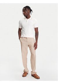 United Colors of Benetton - United Colors Of Benetton Polo 3F9HU302E Beżowy Regular Fit. Typ kołnierza: polo. Kolor: beżowy. Materiał: bawełna #3