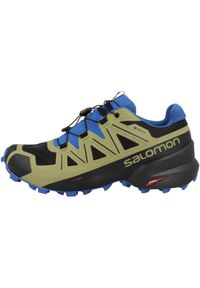 salomon - Buty do biegania męskie Salomon Speedcross 5 Gtx. Kolor: wielokolorowy, niebieski, zielony. Materiał: materiał, syntetyk. Szerokość cholewki: normalna. Model: Salomon Speedcross