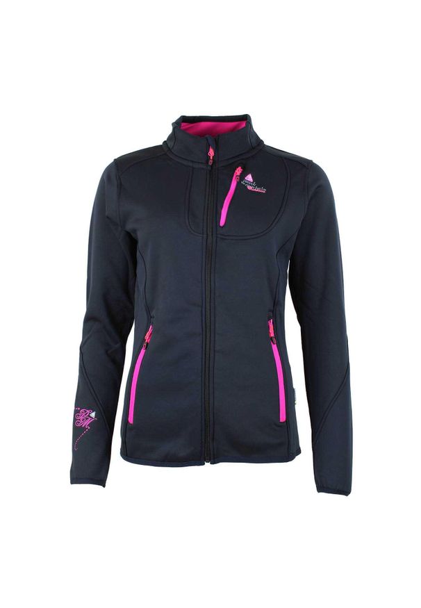 PEAK MOUNTAIN - Kurtka polarowa damska Peak Mountain Aynur. Kolor: czarny. Materiał: polar. Sezon: zima. Sport: narciarstwo