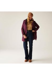 Regatta - Kurtka damska przejściowa ocieplana przeciwdeszczowa Valenta. Kolor: fioletowy. Materiał: tkanina, puch. Sport: turystyka piesza #1