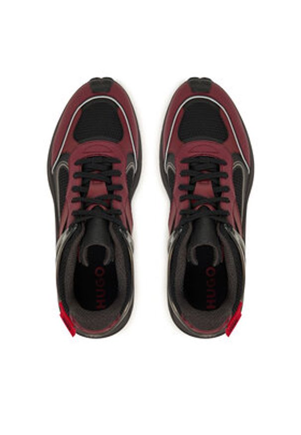 Hugo - HUGO Sneakersy GO2 50553285 Bordowy. Kolor: czerwony. Materiał: materiał