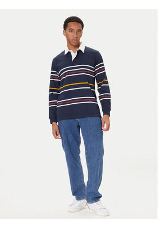Levi's® Polo Union Rugby A4845-0033 Granatowy Relaxed Fit. Typ kołnierza: polo. Kolor: niebieski. Materiał: bawełna