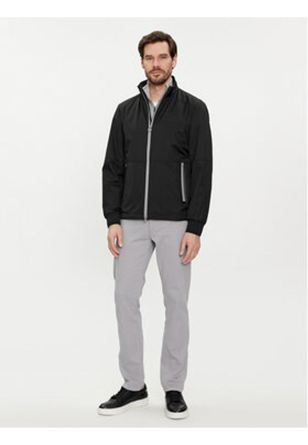 Geox Kurtka bomber Spherica M4522V T3083 F9000 Czarny Regular Fit. Kolor: czarny. Materiał: syntetyk