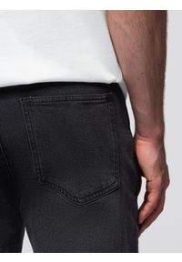Ombre Clothing - Męskie spodnie jeansowe JOGGERY z klasyczna opaśnicą - czarne V3 - Rozmiar: M. Okazja: na co dzień. Kolor: czarny. Materiał: jeans. Styl: klasyczny #7