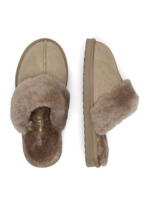 MEXX Kapcie MICH2003643W Beżowy. Kolor: beżowy. Materiał: zamsz, skóra