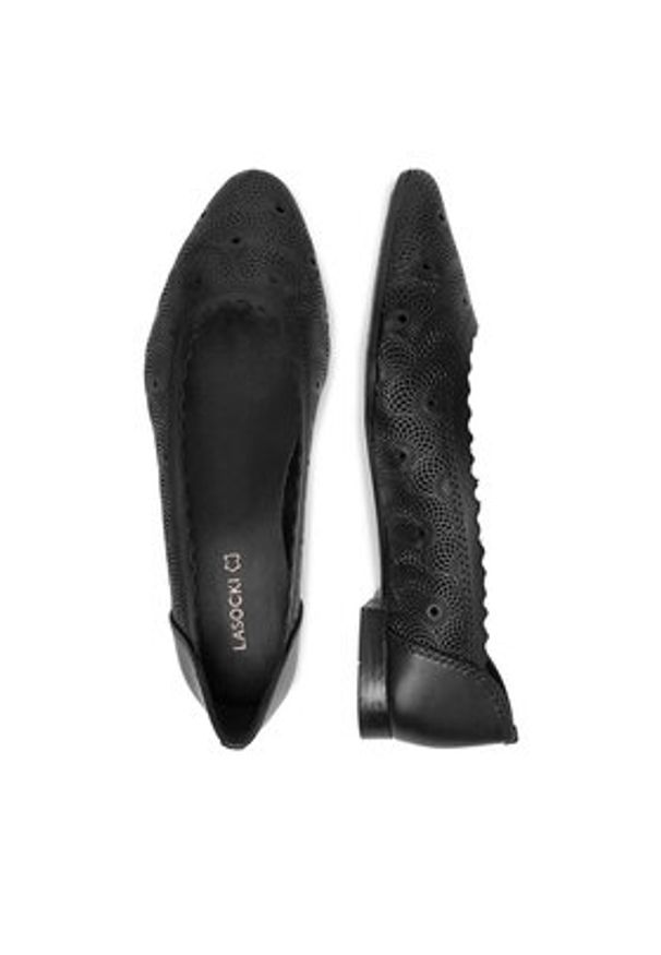 Lasocki Baleriny CEO-RST-KAJA-20 Czarny. Kolor: czarny. Materiał: skóra