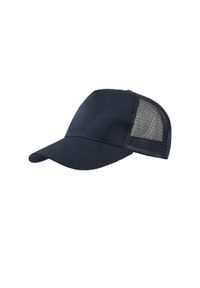 ATLANTIS - 5panelowa Czapka Trucker Rapper Cotton. Kolor: szary, niebieski, wielokolorowy
