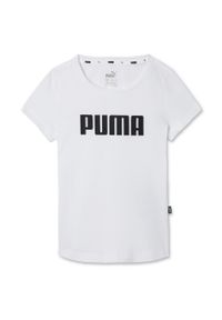 T-shirt z krótkim rękawem dziewczynki Puma ESS. Kolor: biały. Długość rękawa: krótki rękaw. Długość: krótkie