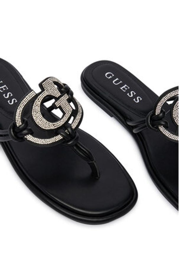 Guess Japonki FLJSM2 SAT21 Czarny. Kolor: czarny. Materiał: skóra