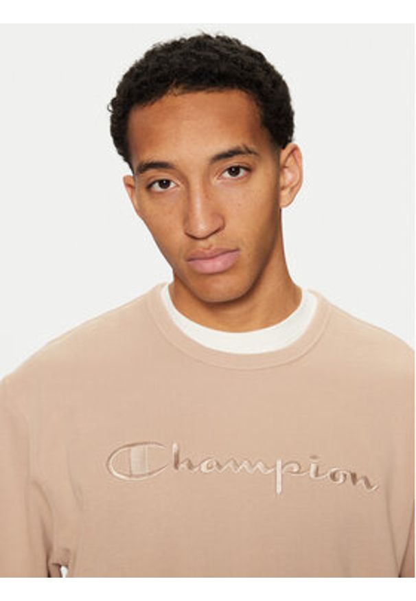 Champion Bluza 220272 Beżowy Relaxed Fit. Kolor: beżowy. Materiał: syntetyk, bawełna