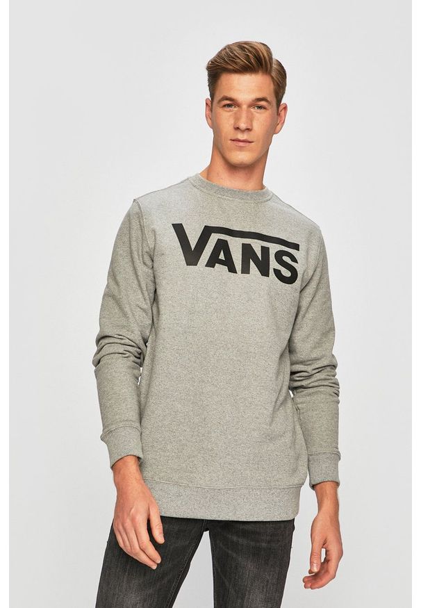 Vans - Bluza. Kolor: szary. Materiał: dzianina, materiał. Wzór: melanż