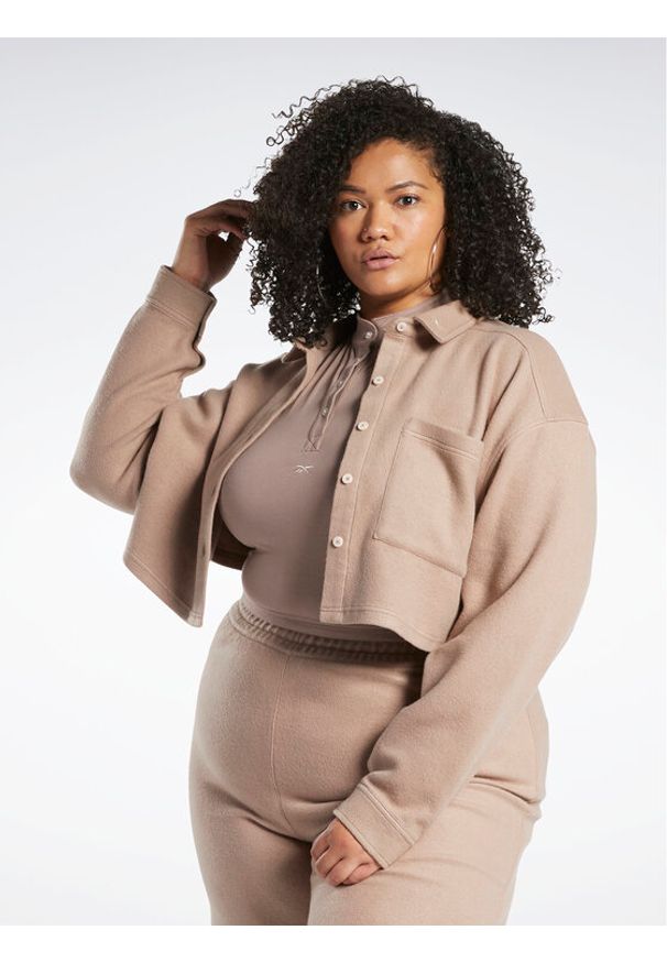 Reebok Bluza Reebok Classics Reverse Fleece Layer (Plus Size) IB4449 Brązowy. Kolekcja: plus size. Kolor: brązowy. Materiał: bawełna