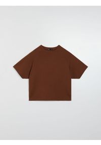 Sinsay - Koszulka z krótkim rękawem - brązowy. Kolor: brązowy. Długość rękawa: krótki rękaw. Długość: krótkie #1