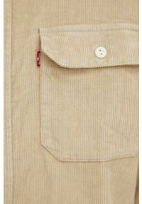 Levi's® - Levi's koszula sztruksowa męska kolor beżowy relaxed z kołnierzykiem klasycznym. Okazja: na spotkanie biznesowe. Typ kołnierza: kołnierzyk klasyczny. Kolor: beżowy. Materiał: sztruks. Wzór: gładki. Styl: klasyczny #4