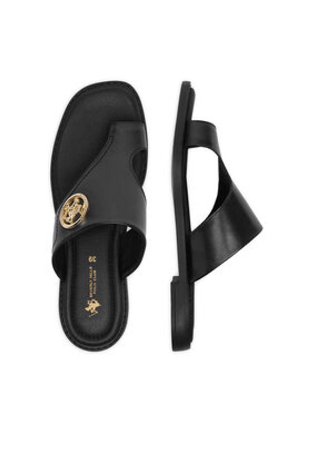 Beverly Hills Polo Club Klapki EO-WI16-ALYSHA-06 Czarny. Kolor: czarny. Materiał: skóra